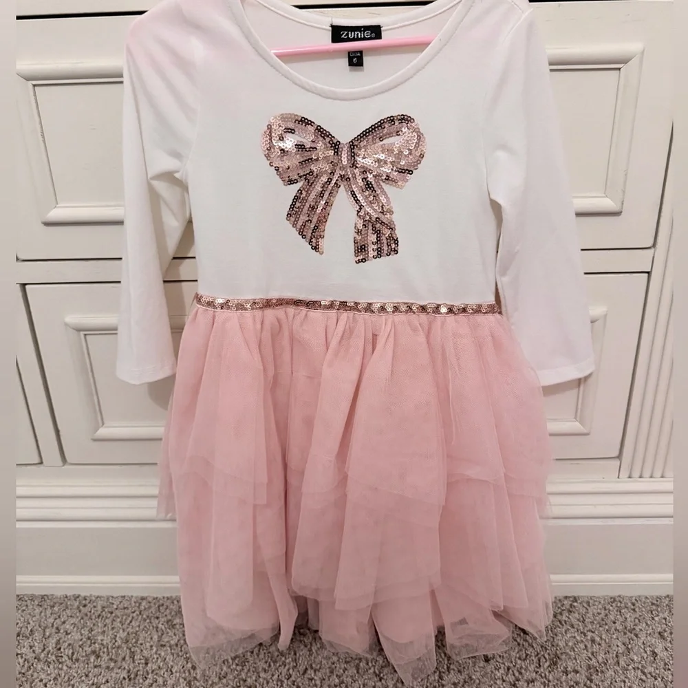 Zunie Bow Tulle Dress size 5